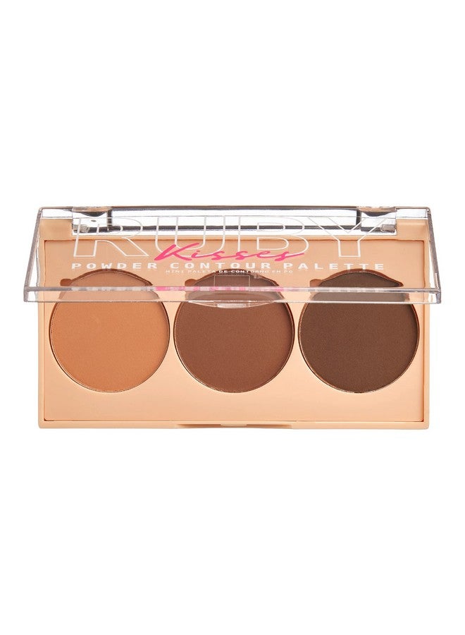 Ruby Kisses Contour Palette 3 In 1 Contour Conceal Highlight All In One Mini Palette Long Lasting Easy To Blend Powder Contour Palette For All Skin Type - Image 3