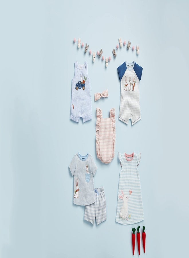 Mud Pie Baby Girls - Gingham Bubble & Headband Set, Pink, 6-9 Months - Image 2