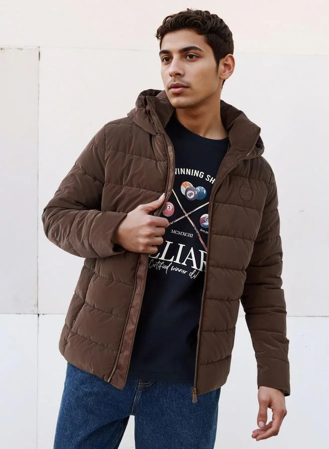 كابا جاكيت رجالي مبطن بغطاء رأس من كابا