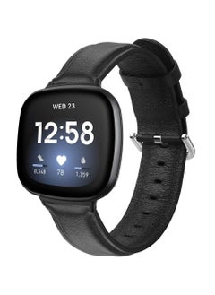 Y&D Soft Genuine Leather Watch Band Straps Compatible for Fitbit Sense or Versa 3 Smartwatch Not  - Image 1