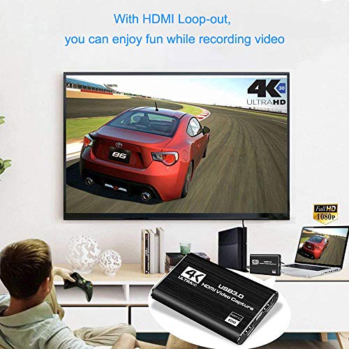 LEADNOVO HDMI USB3.0 4K 1080P 60fps Portable Video Capture Card for Game Streaming, Live Broadcasts, Video Recording (Black) - Image 5