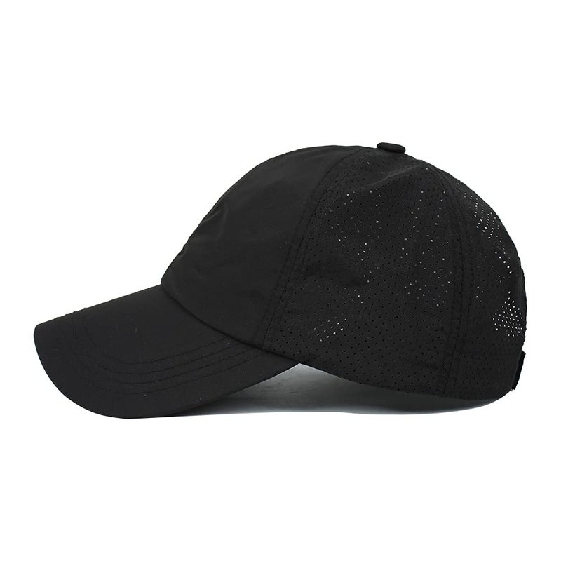 FASHIXD Ponytail Baseball Cap for Women Mesh Quick Dry Baseball Hat with Ponytail Hole (Black) - Image 5