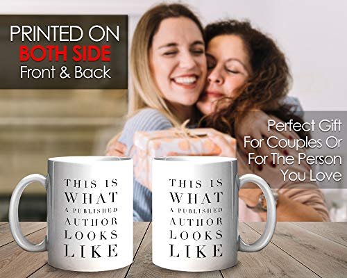 Bubble Hugs Writer Coffee Mug 11 oz, This Is What A Published Author Looks Like Gifts For Authors Men Women Novelist Poet Script Editor Motivational, White - Image 5