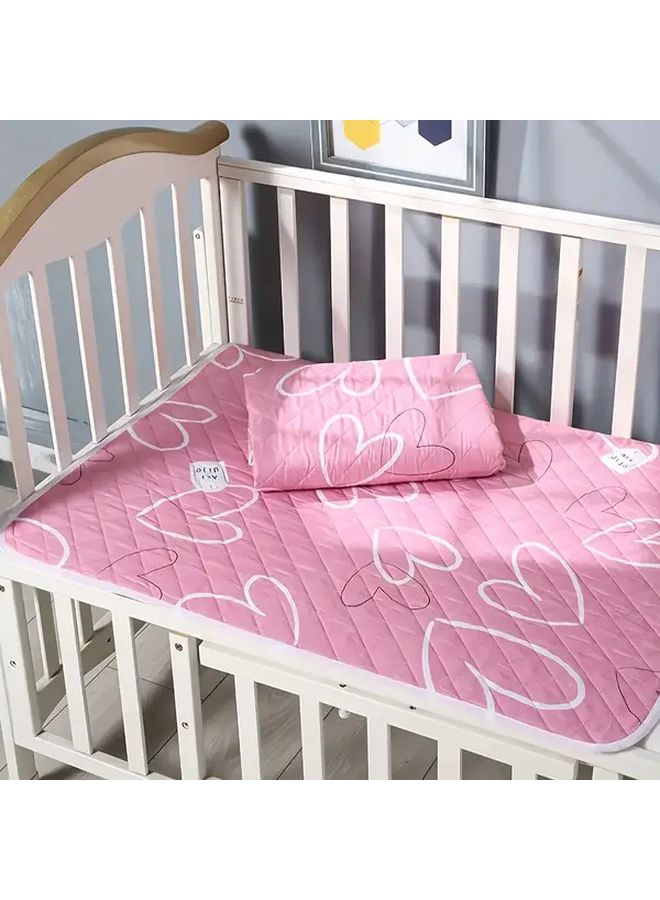 Reusable Washable Leakproof Baby Diaper Pad Pink Girl Foldable Portable Breathable - Image 3