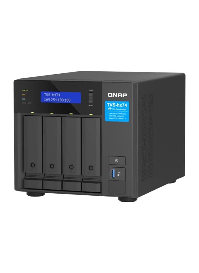 QNAP TVS-h474-PT-8G-US 4 Bay High-Speed Desktop NAS with Intel Pentium Gold 2-core CPU, 8GB DDR4 Memory, 2.5 GbE Networking and PCIe Gen 4 expandability (Diskless)  - Image 4
