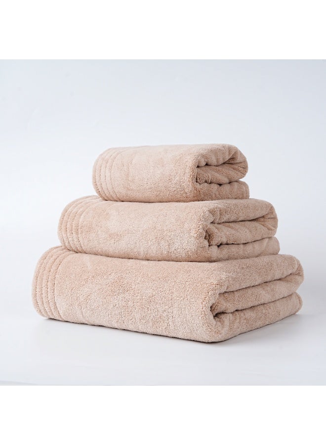 Donetella Towel Set (Pack of 3) – Microfiber 330 GSM – Ultra Soft & Highly Absorbent Quick Dry Bathroom Towel Set with Bath Sheet, Bath Towel & Hand Towel - Image 1