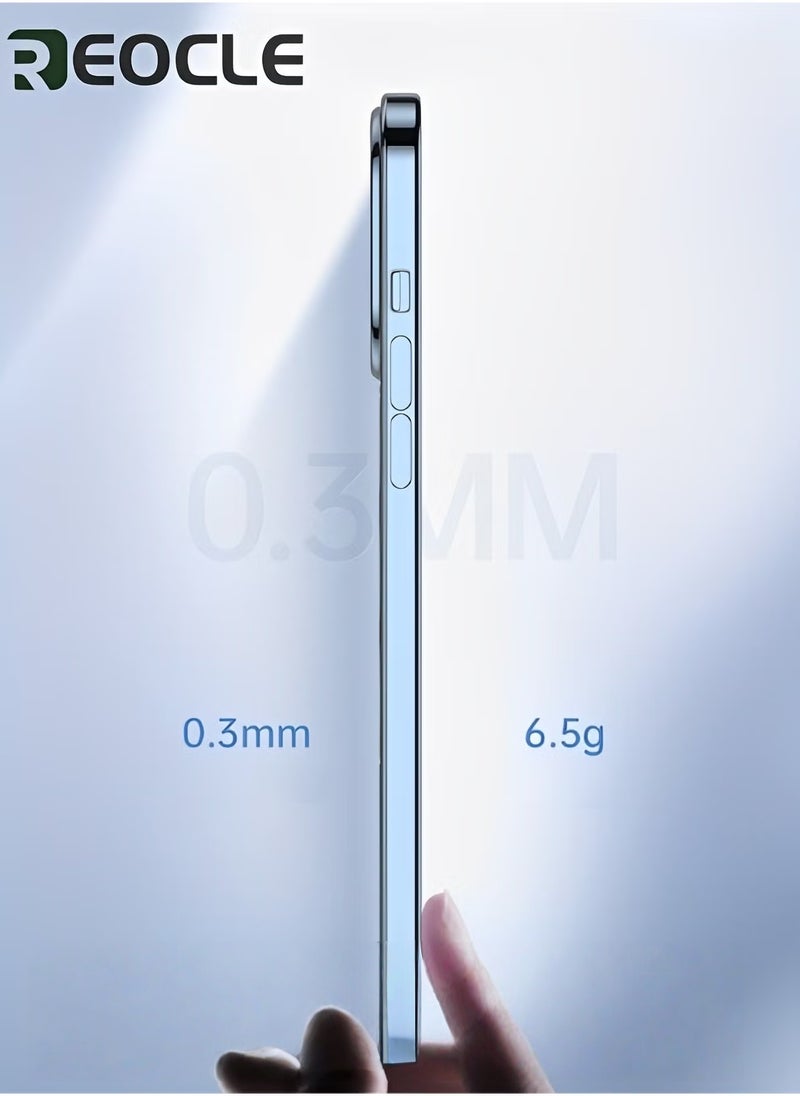 REOCLE Magnetic Case for iPhone 13 Pro Transparent Magnet Phone Case Ultra-thin iPhone 13 Pro Phone Case with Magnets Anti-scratch Shock-proof and Drop-proof Protection Without Yellowing - Image 5