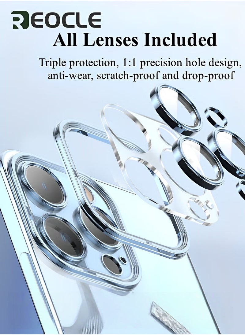 REOCLE Magnetic Case for iPhone 13 Pro Transparent Magnet Phone Case Ultra-thin iPhone 13 Pro Phone Case with Magnets Anti-scratch Shock-proof and Drop-proof Protection Without Yellowing - Image 4