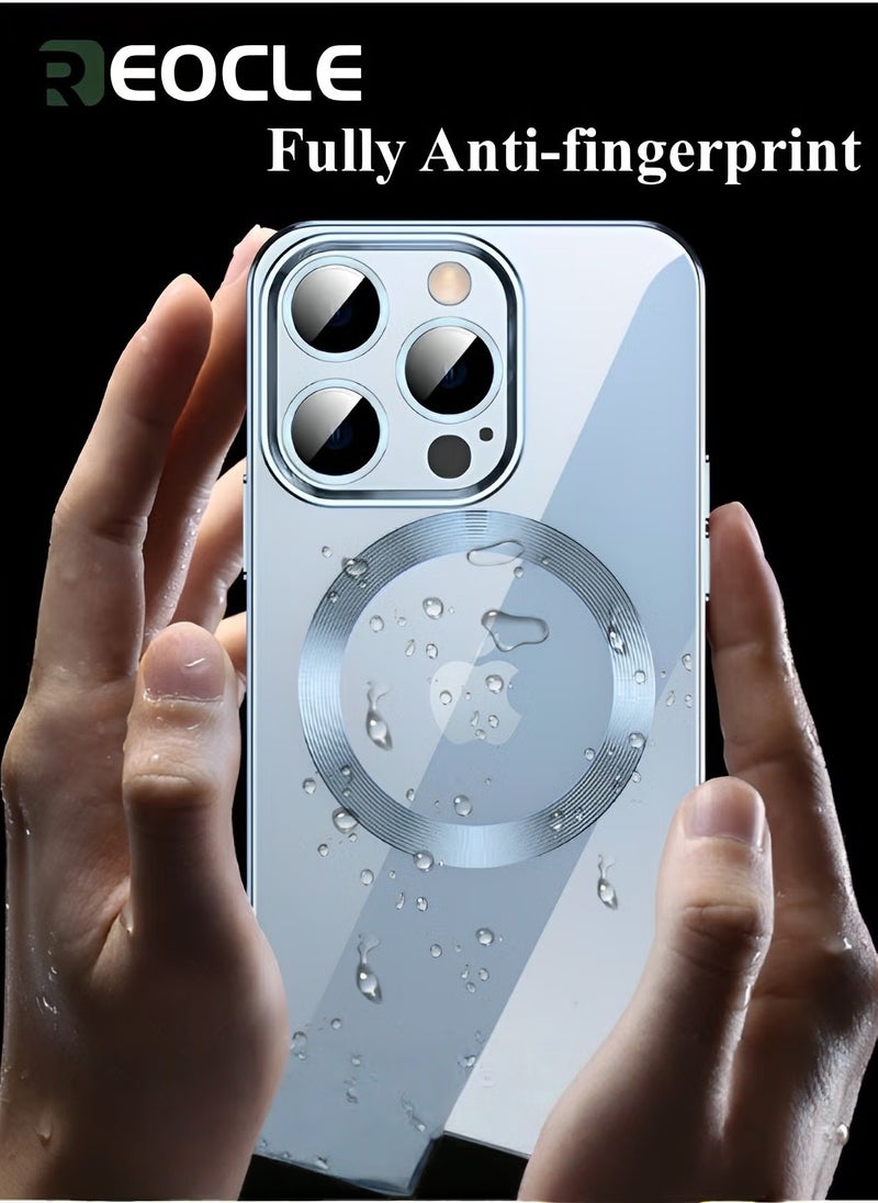 REOCLE Magnetic Case for iPhone 13 Pro Transparent Magnet Phone Case Ultra-thin iPhone 13 Pro Phone Case with Magnets Anti-scratch Shock-proof and Drop-proof Protection Without Yellowing - Image 2