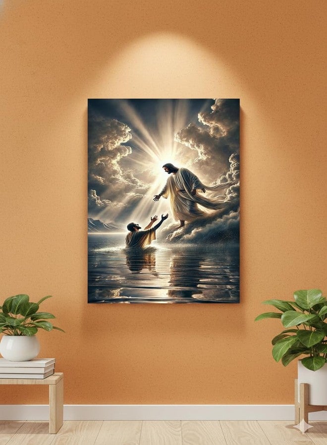 Fliptic Jesus Christ Religious Wall Decor Unframed Poster for Home and Office | Amazing Print Quality | Jesus Posters for Living Room Decoration (300 GSM Paper, 12 x 18 Inch, Multicolour) (Design 3) - Image 4