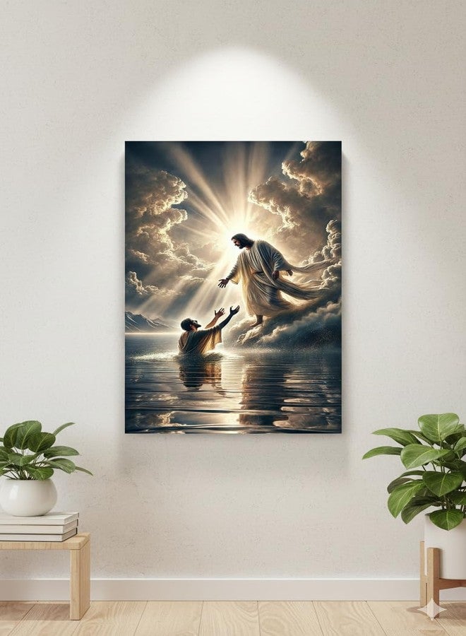 Fliptic Jesus Christ Religious Wall Decor Unframed Poster for Home and Office | Amazing Print Quality | Jesus Posters for Living Room Decoration (300 GSM Paper, 12 x 18 Inch, Multicolour) (Design 3) - Image 3