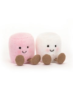 Jellycat Amuseables Pink And White Marshmallows Stuffed Toy, 3.5 Inches | Food Plush | Fun Gift Idea  - Image 1