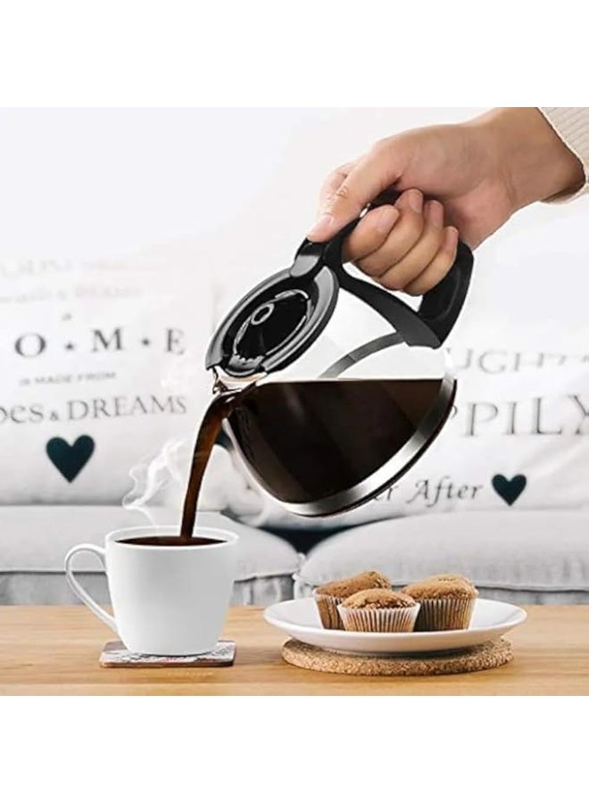 دينكس ماكينة قهوة كهربائية DX3415 - سعة كبيرة 1.5 لتر، قدرة 900 واط، تحضير سريع، فلتر عالي الكثافة قابل لإعادة الاستخدام، تحضير 12 كوبًا في 11 دقيقة، مانعة للتنقيط، مؤشر ضوئي للتشغيل/الإيقاف - Image 4