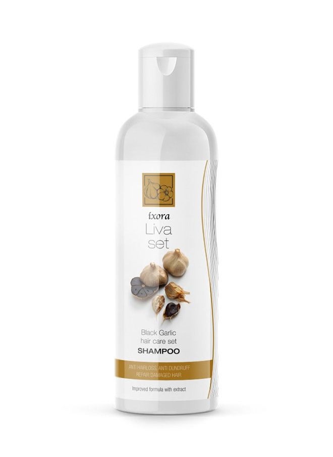 IXORA - Liva Black Garlic Hair care set for Anti Hairloss, Anti Dundruff and repair Damaged Hair - Image 1