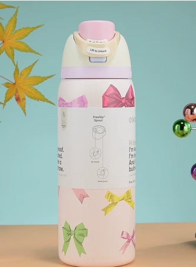 Owala Freesip Insulated Stainless Steel Water Bottle With Straw For Sports And Travel, Bpa-Free, LIMITED EDITION UO Exclusive 32OZ - Image 2