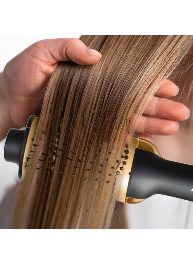 هوم جولد جهاز فرشاة هواء ساخن HomeGold HG‑5250 لتجفيف وتصفيف الشعر في خطوة واحدة – فرشاة هواء ساخن قوية بقدرة 2000 وات لتجفيف الشعر وفرده وتصفيفه وإضافة حجم طبيعي ولمعان للشعر – أداة تصفيف احترافية متعددة الوظائف لتجعيد الشعر وفرده وتقليل التجعد والحصول على شعر ناعم وصحي – مناسب لجميع أنواع الشعر للنساء والرجال – جهاز تصفيف شعر كهربائي محمول للاستخدام المنزلي أو في الصالونات الصغيرة – تحكم كامل في مستويات الحرارة والهواء لتصفيف سريع ونتائج احترافية – فرشاة شعر بالهواء الساخن سهلة الاستخدام وآمنة لجميع أنواع الشعر – أداة مثالية للعناية اليومية بالشعر وتصفيفه بسرعة وراحة – Hot Air Comb, Hair Dryer Brush, Hair Styler, Blow Dryer and Volumizer, 2000W Powerful Hair Dryer, Professional Hair Styling Tool - Image 3