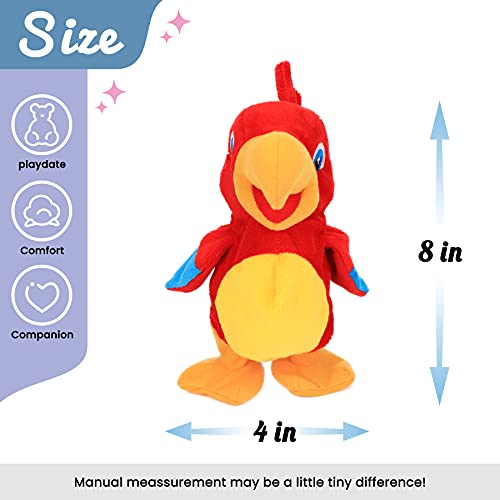 Hopearl Talking Parrot Repeats What You Say Walking Electric Interactive Animated Toy Speaking Plush Buddy Birthday Festival for Toddlers Birthday 8 - Image 5