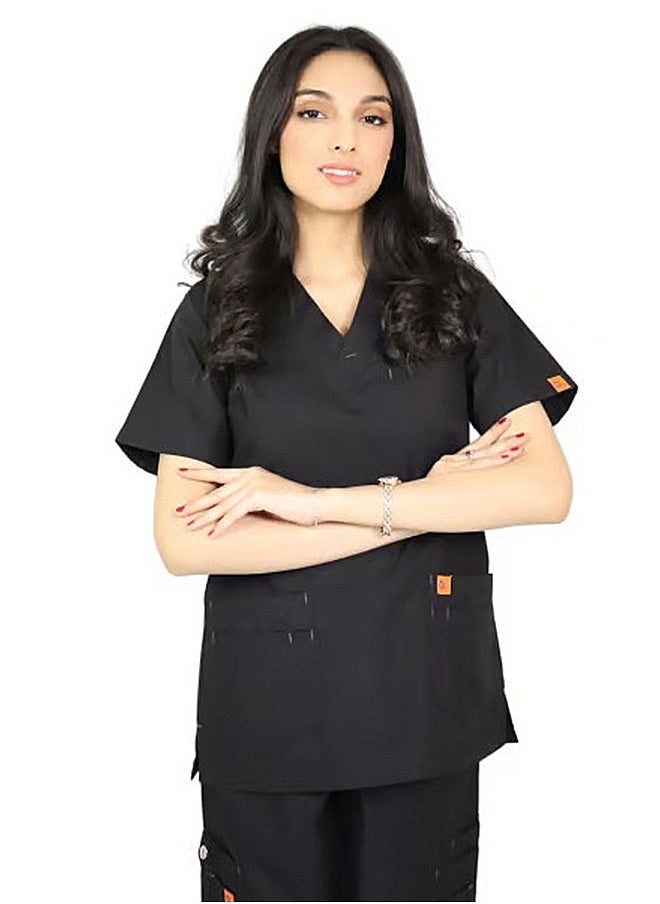 OXYGEN - Oxygen Unisex Scrub Set - Black B123 - Image 1