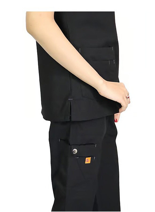 OXYGEN - Oxygen Unisex Scrub Set - Black B123 - Image 1