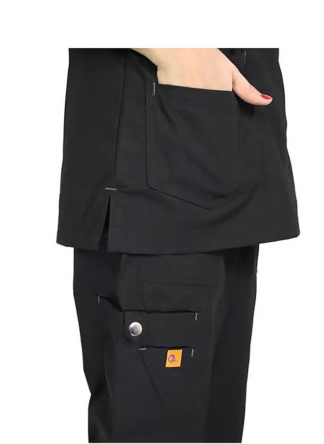 OXYGEN - Oxygen Unisex Scrub Set - Black B123 - Image 1