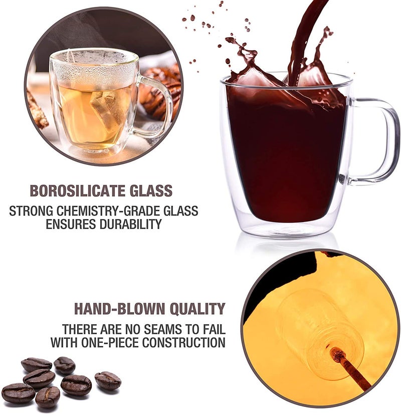 Femora Double Wall Cup Borosilicate Glass - 170 Ml, Multicolor - Image 5