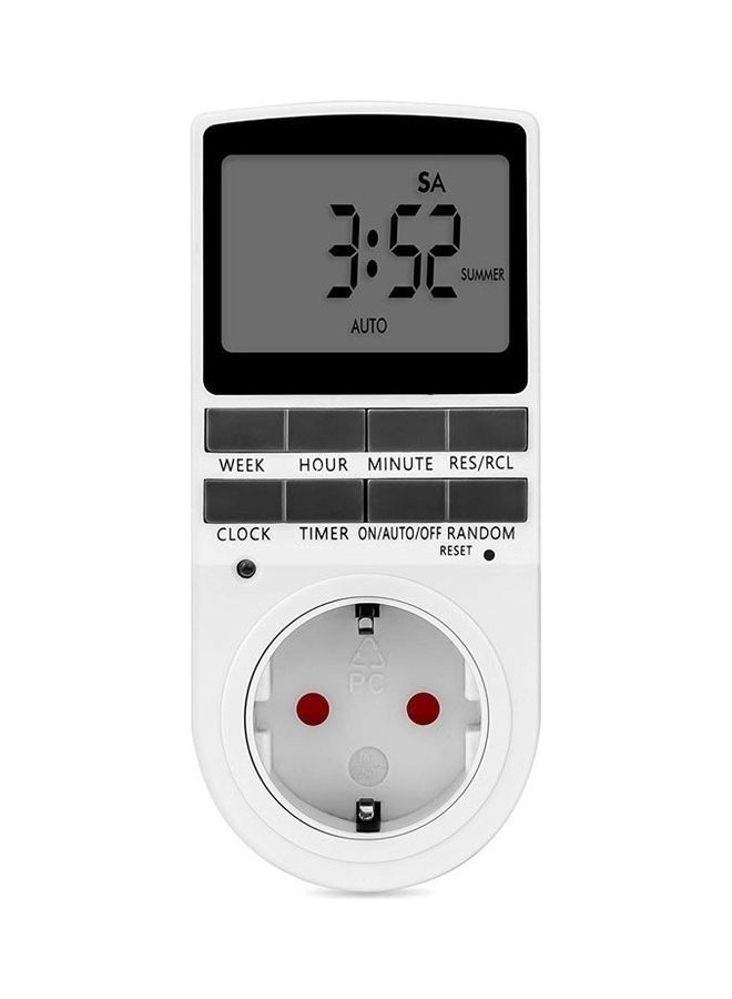 NIBEMINENT Power Socket Timer Switch Outlet Time Clock White - Image 1