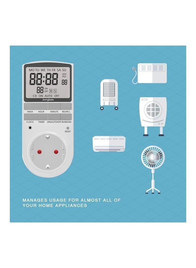 NIBEMINENT Power Socket Timer Switch Outlet Time Clock White - Image 3