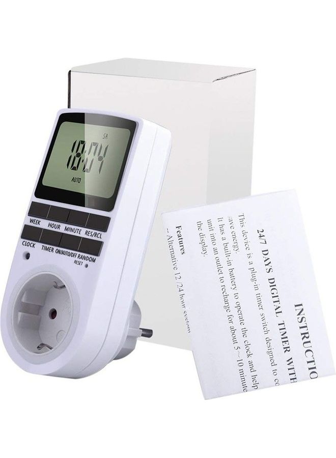 NIBEMINENT Power Socket Timer Switch Outlet Time Clock White - Image 4