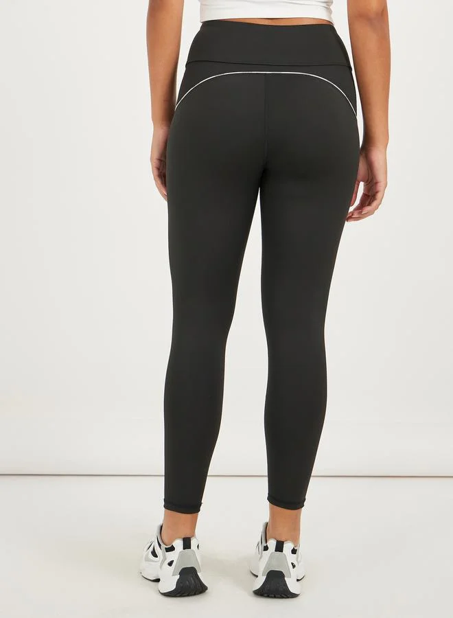 Styli Contrast Piping Detail Leggings
