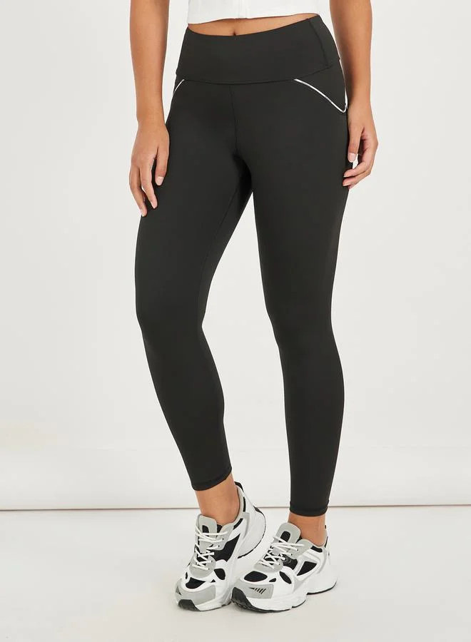Styli Contrast Piping Detail Leggings