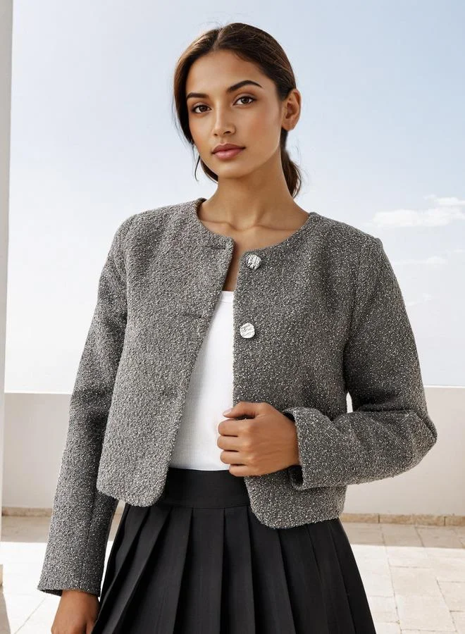 Splash FAV Textured Tweed Jacket