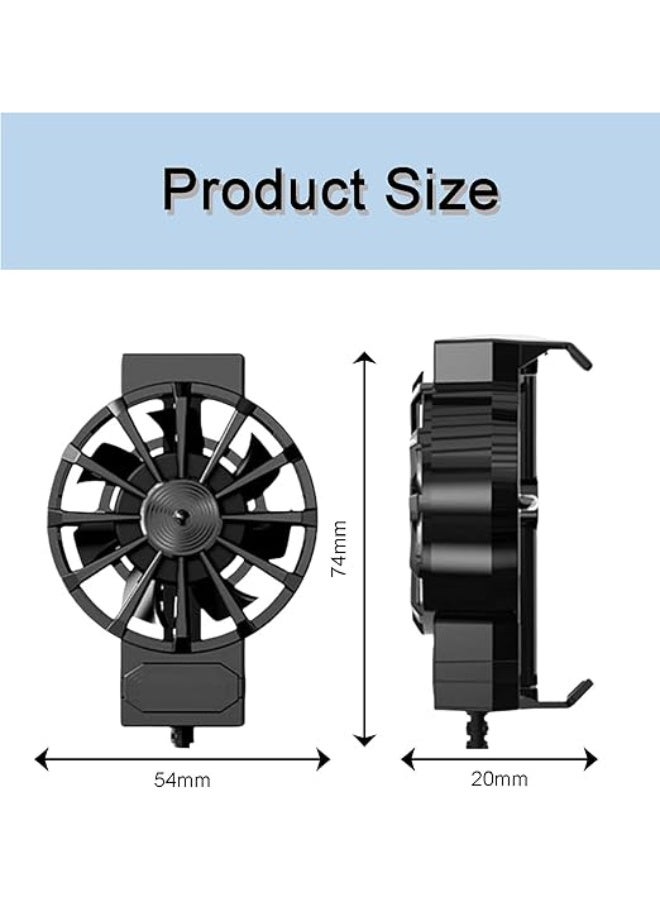 Phone Cooler, Mobile Cooler for Gaming, Portable Lightweight Phone Cooler Gaming Fan for Android and iPhone Gaming Cooler for Mobile - Image 2