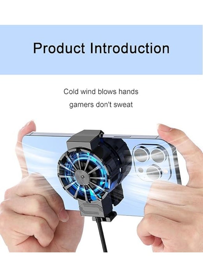 Phone Cooler, Mobile Cooler for Gaming, Portable Lightweight Phone Cooler Gaming Fan for Android and iPhone Gaming Cooler for Mobile - Image 4