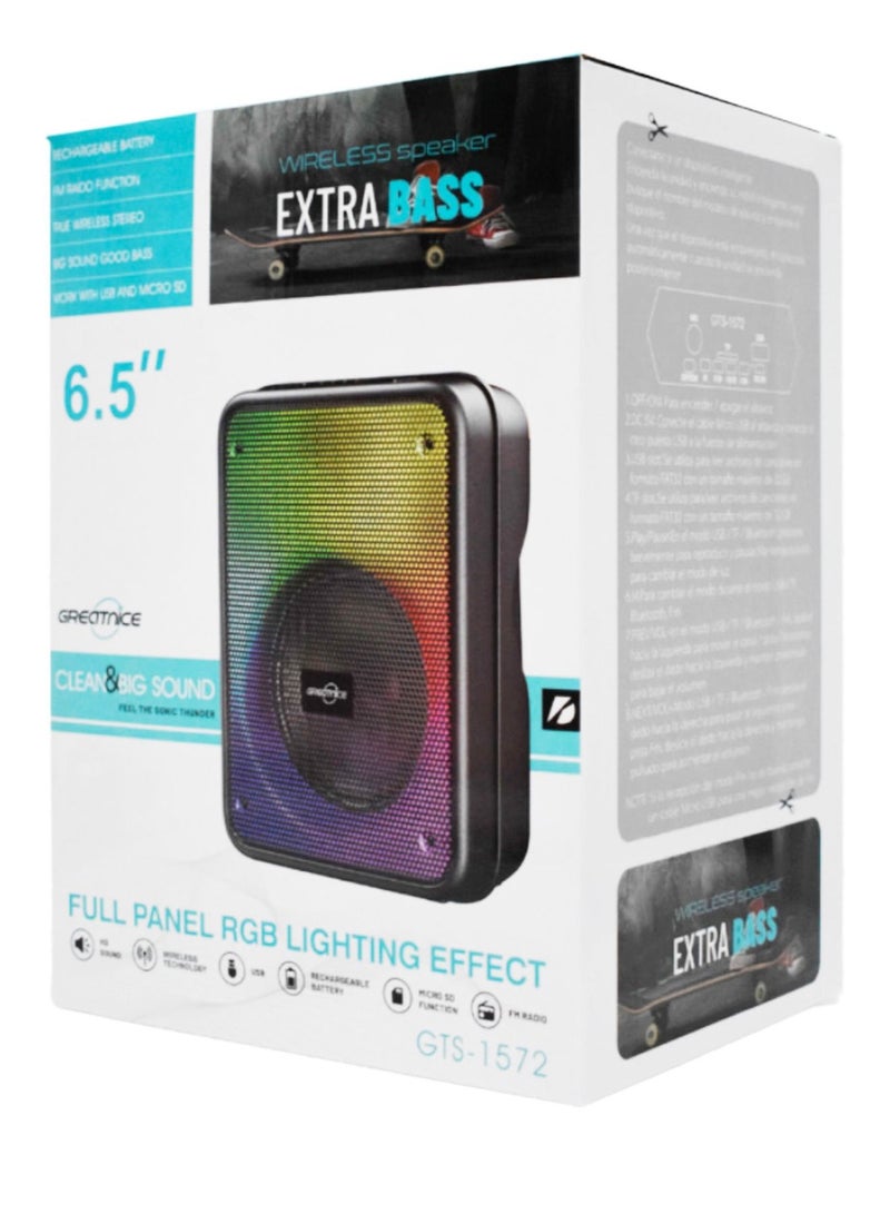 قريت نايس مكبر صوت لاسلكي يعمل بتقنية البلوتوث يحتوي على راديو FM , مدخل ذاكرة TF ,مدخل USB , مدخل ميكروفون AUX - Image 5