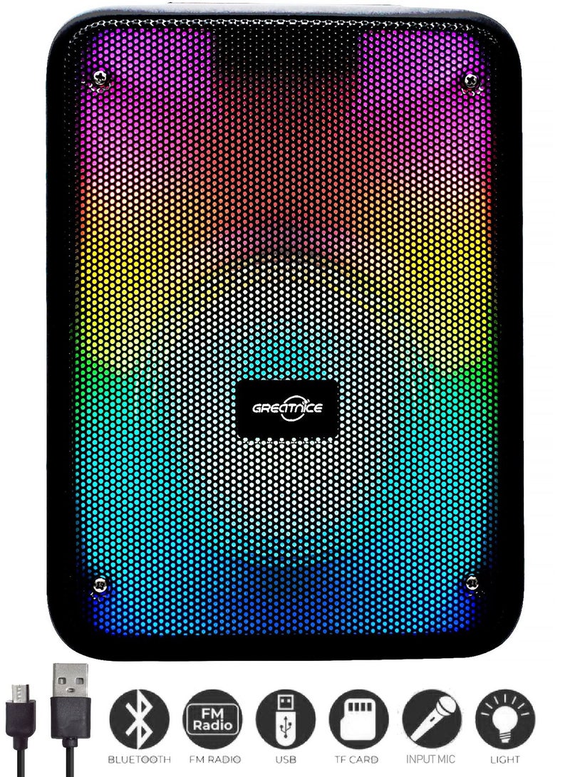 قريت نايس مكبر صوت لاسلكي يعمل بتقنية البلوتوث يحتوي على راديو FM , مدخل ذاكرة TF ,مدخل USB , مدخل ميكروفون AUX - Image 1