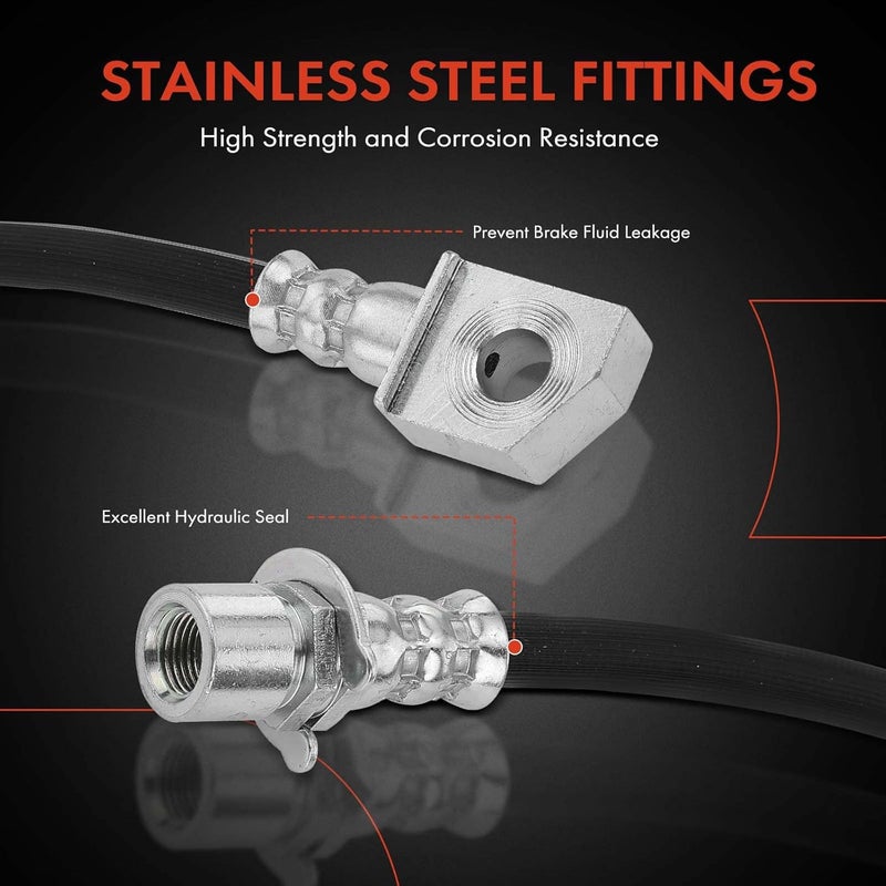 A-Premium Rear Driver Side Brake Hydraulic Hose - Image 4