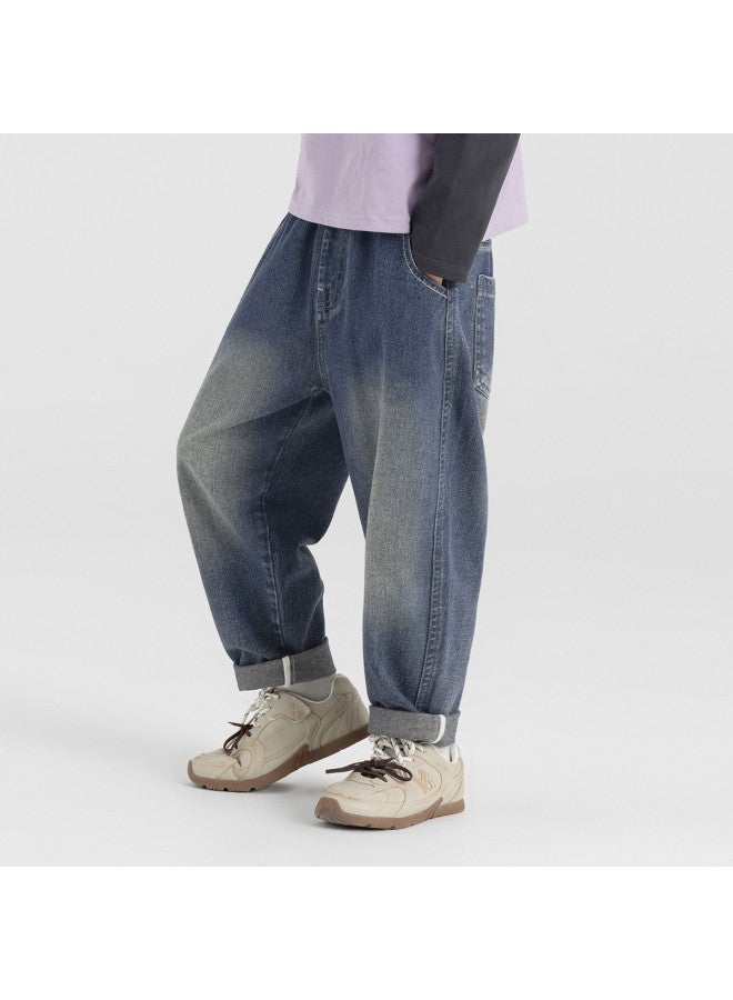 Fun Embroidery】 Boys' Jeans, Trendy Korean-style Pants For Children, 2025 Spring/autumn Collection, Casual Trousers For Older Kids - Image 4