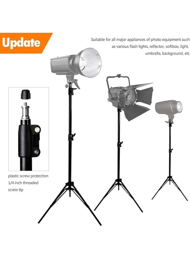 71-Inch Portable Tripod Stand with Phone Holder – Foldable Light Stand for Flash, Umbrella, Video & Photography – Studio Lighting Tripod for Mobile and DSLR (Black) - Image 2