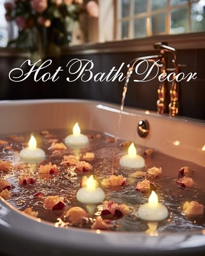 Homemory 200 Hours 24 Pack Flameless Floating Candles, Warm White Led Flickering Tealight Candles in Bulk, Decor for Wedding, Party, Centerpiece, Pool, Christmas - Image 4