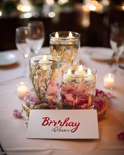 Homemory 200 Hours 24 Pack Flameless Floating Candles, Warm White Led Flickering Tealight Candles in Bulk, Decor for Wedding, Party, Centerpiece, Pool, Christmas - Image 3