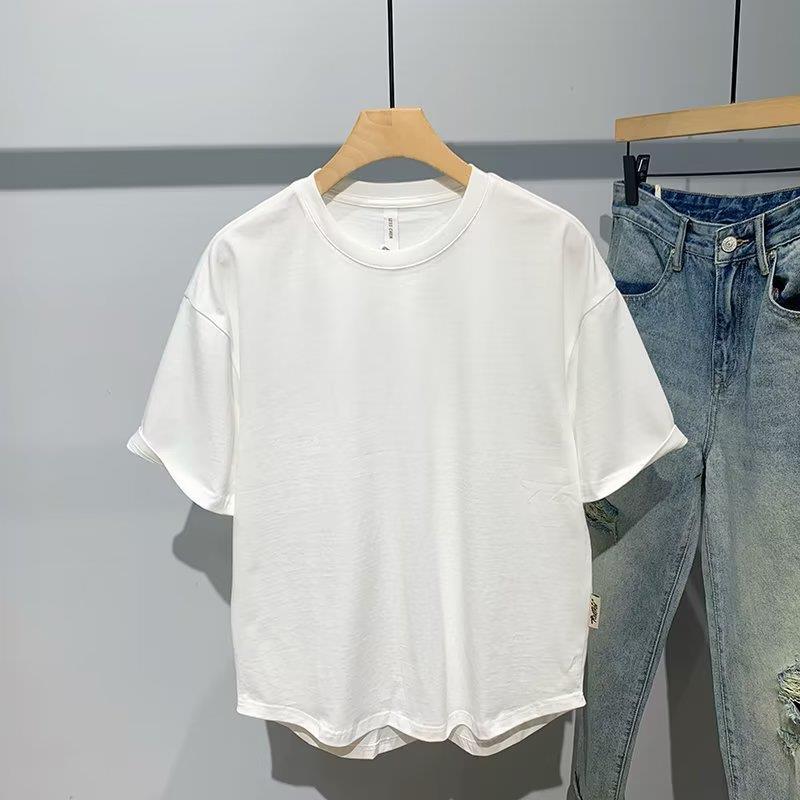 New Short Sleeve T-Shirt Men'S Summer Korean Style Trendy Simple Half Sleeve Top Hong Kong Style Loose Casual Fashion Brand T-Shirt - Image 4