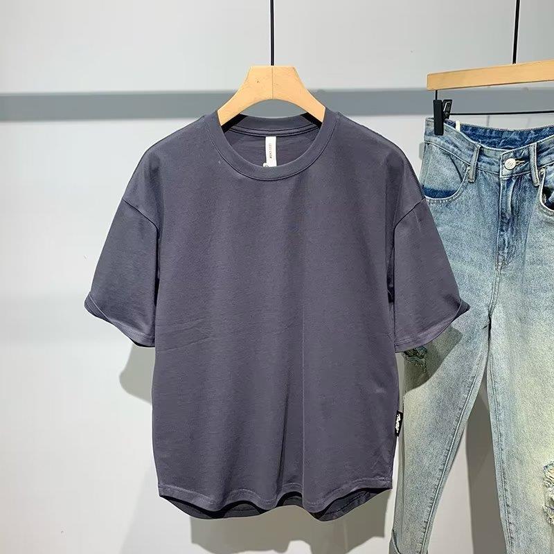 New Short Sleeve T-Shirt Men'S Summer Korean Style Trendy Simple Half Sleeve Top Hong Kong Style Loose Casual Fashion Brand T-Shirt - Image 1