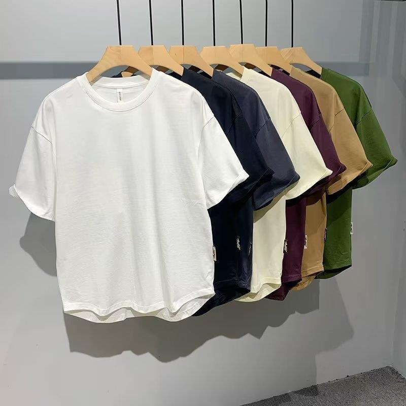 New Short Sleeve T-Shirt Men'S Summer Korean Style Trendy Simple Half Sleeve Top Hong Kong Style Loose Casual Fashion Brand T-Shirt - Image 2