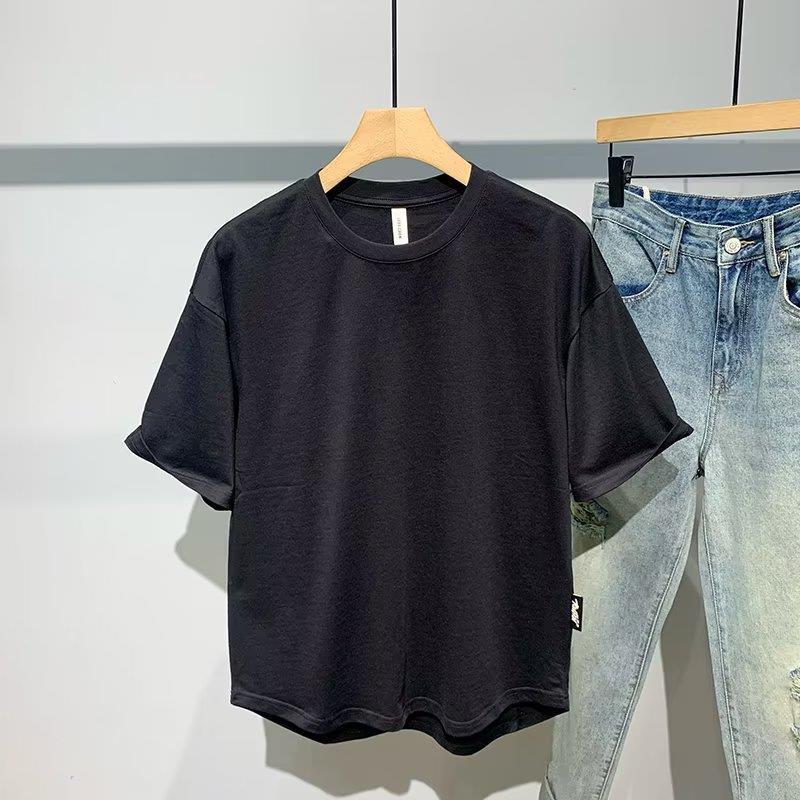 New Short Sleeve T-Shirt Men'S Summer Korean Style Trendy Simple Half Sleeve Top Hong Kong Style Loose Casual Fashion Brand T-Shirt - Image 3