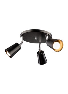 3 Black Spotlights Wall Lamp Silver-Sl-Sb1-C