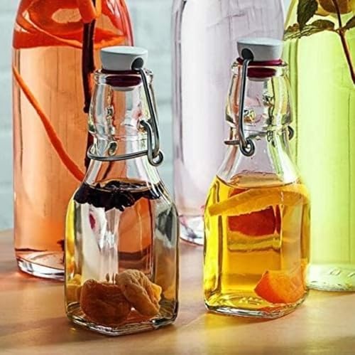 Bormioli Rocco Swing Bottle - 4.25 oz, Recyclable Glass with Airtight Seal - BPA-Free & Dishwasher Safe - Ideal for Infused Drinks, Juices, Oils - Leakproof, Odor Proof, Stain Proof Food Storage - Image 2