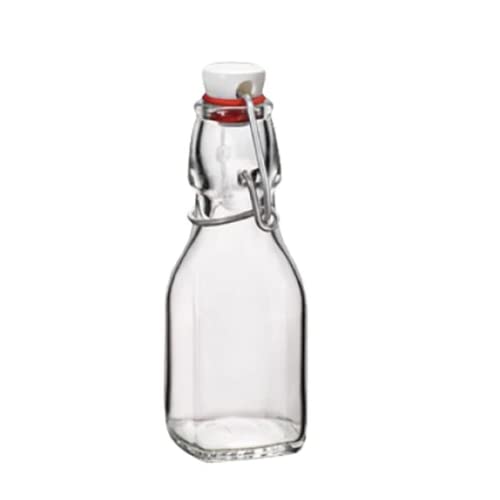 Bormioli Rocco Swing Bottle - 4.25 oz, Recyclable Glass with Airtight Seal - BPA-Free & Dishwasher Safe - Ideal for Infused Drinks, Juices, Oils - Leakproof, Odor Proof, Stain Proof Food Storage - Image 4
