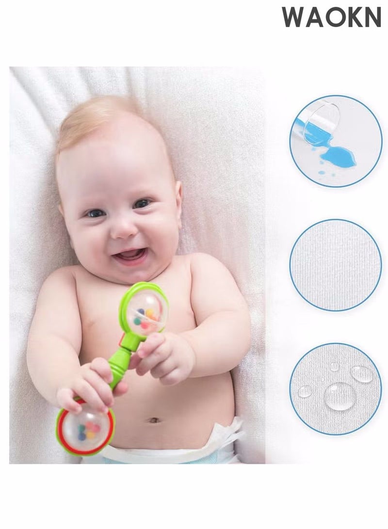 دبليو أيه أو كي أن واقي مرتبة مقاوم للماء ٢٠٠×١٢٠ سم - مصنوع من صوف مرجاني، بجيب عميق ٣٥ سم، وزن ٢٥٠ جرامًا للمتر المربع، خالٍ من الفينيل المضاد للحساسية، غطاء وسادة ناعم وجيد التهوية، قطن صامت ومريح، مقاس سوبر كينج. - Image 5