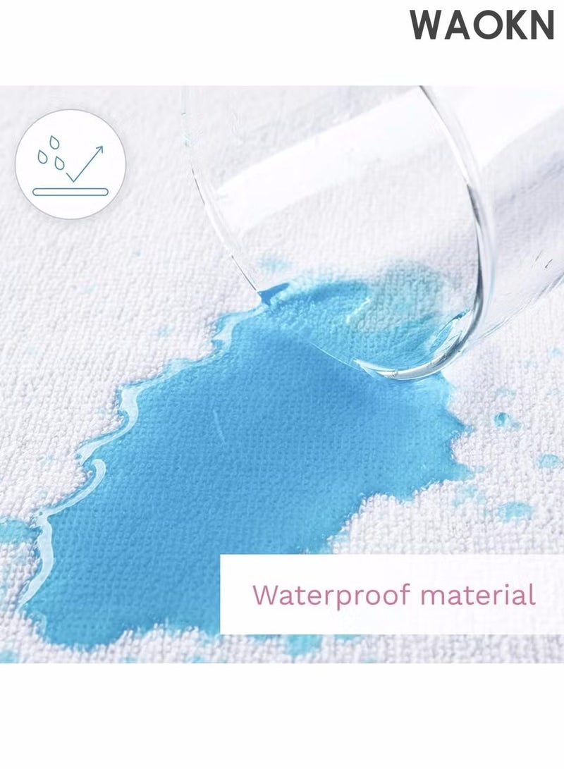 دبليو أيه أو كي أن واقي مرتبة مقاوم للماء ٢٠٠×١٢٠ سم - مصنوع من صوف مرجاني، بجيب عميق ٣٥ سم، وزن ٢٥٠ جرامًا للمتر المربع، خالٍ من الفينيل المضاد للحساسية، غطاء وسادة ناعم وجيد التهوية، قطن صامت ومريح، مقاس سوبر كينج. - Image 3