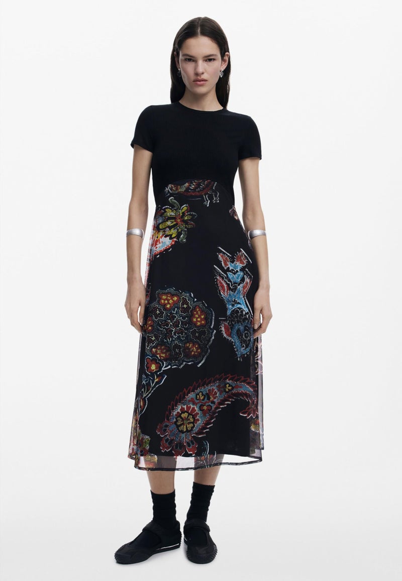 Desigual Women's Dress Designed by Mr. Christian Lacroix Black - Image 4